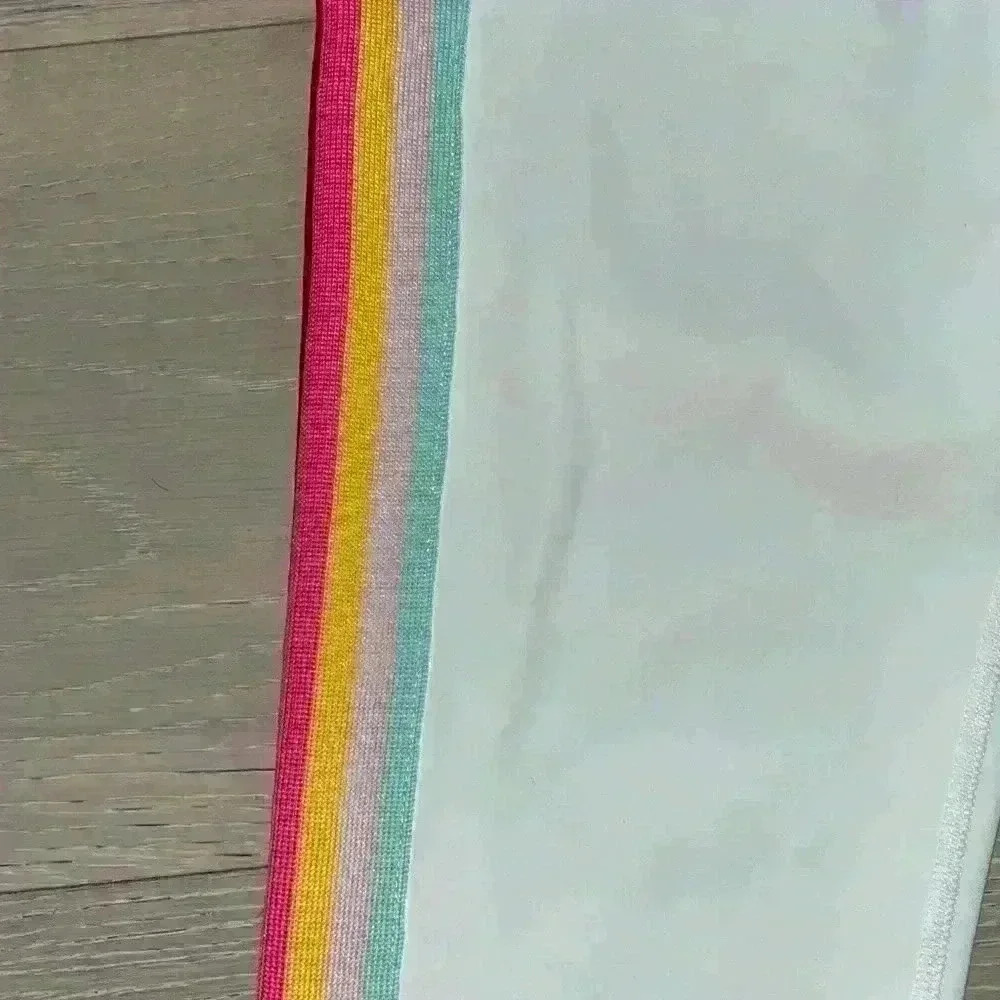 Spirtual Gangster rainbow 🌈 white track leggings sz small - Picture 6 of 12